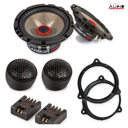 Pachet difuzoare Nissan Note (E11) 2006-2009 Audio System CARBON componente dedicate uși față