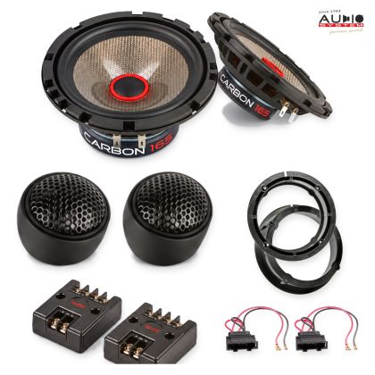 Pachet difuzoare Seat Toledo (1M) 1999-2005 Audio System CARBON componente dedicate uși față
