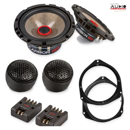 Pachet difuzoare Fiat 500 (ZAF 312) 2015-2020 Audio System CARBON componente dedicate uși față