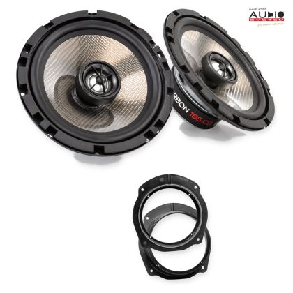Pachet difuzoare Fiat Bravo (198) 2007-2014 Audio System CARBON coaxiale dedicate uși spate