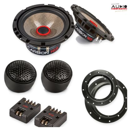 Pachet difuzoare VW Sharan II (7N) 2010-2015 Audio System CARBON componente dedicate uși față