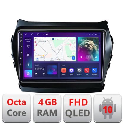 Navigatie Hyundai Santa Fe IX45 2012-2017 B-209 Android Ecran QLED octa core 4+64 carplay android auto KIT-209+EDT-E309V3