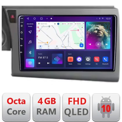 Navigatie Audi A6 C6 2004-2010 dedicata Android QLED octa core 4+64 4G DSP FHD carplay android auto radio gps internet Android kit-a6-c6+EDT-E309v3