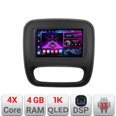 Navigatie Renault Trafic 2014-2017 A-rt09 4+64 InCell Display 1K Android Waze USBNavigatie Internet Youtube Radio V2