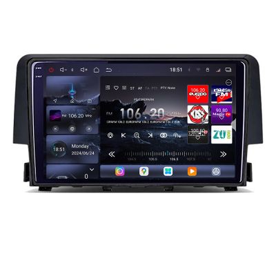 Navigatie Honda Civic 2016-2020 8 core QLED 2K 16+512GB 360 Android Waze USB Navigatie Internet Youtube Radio Edotec