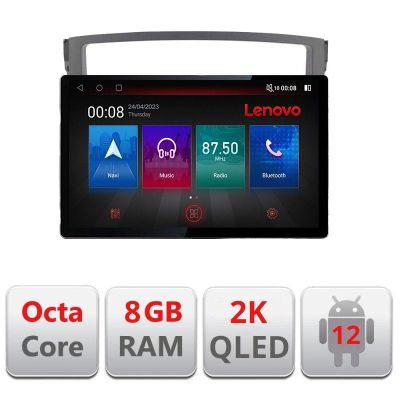 Navigatie Mitsubishi Pajero N-452 ecran 13" 2K 8+128 Android Waze USB Navigatie 4G 360 Toslink Youtube Radio KI