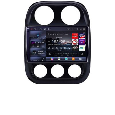 Navigatie Jeep Compass 2010-2016 Edotec Kit-2500 8 core QLED 2K 16+512GB 360 Android Waze USB Navigatie Internet Youtube Radio