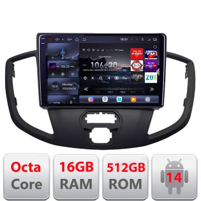 Navigatie Ford Transit V363 2015-2021 Android radio gps internet 8 core QLED 2K 16+512GB 360 Edotec
