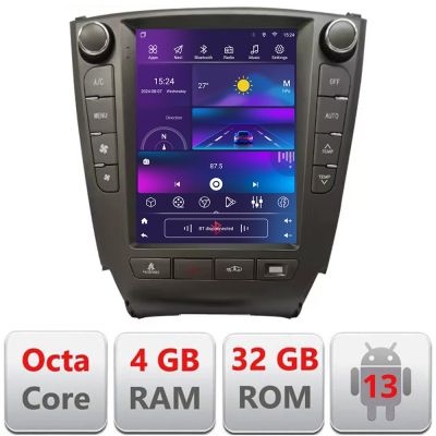 Navigatie Lexus IS 2005-2012 Edonav Tesla Qled 9.7",Octacore,4Gb RAM,32Gb,4G,DSP,Carplay,Android Auto, 360, fibra optica, coaxial,Bluetooth