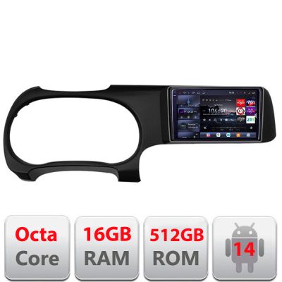 Navigatie Hyundai I10 2019+ Edotec Kit-I10 8 core QLED 2K 16+512GB 360 Android Waze USB Navigatie Internet Youtube Radio