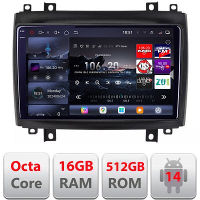 Navigatie Cadillac CTS intre anii 2003-2007 Android radio gps internet 8 core QLED 2K 16+512GB 360 Edotec