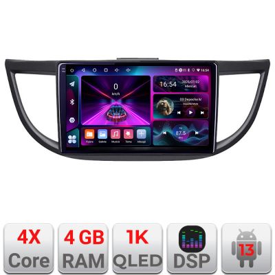 Navigatie Honda CRV 2012-2016 A-469  4+64 InCell Display 1K Android Waze USB Navigatie Internet Youtube Radio