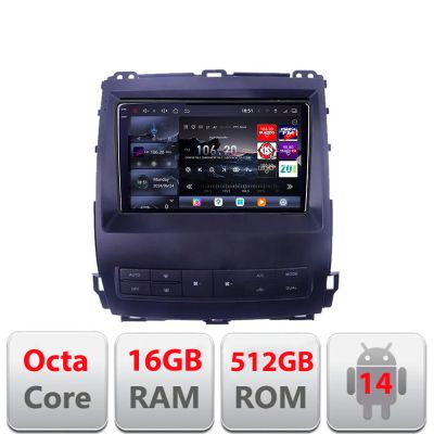 Navigatie Toyota Prado J120 2002-2009 Edotec Kit- j120 8 core QLED 2K 16+512GB 360 Android Waze USB Navigatie Internet Youtube Radio v1