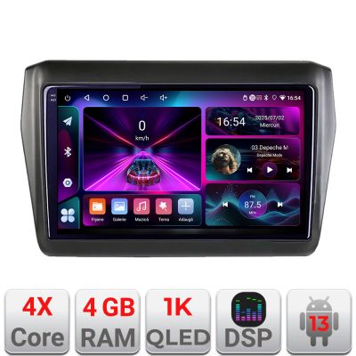 Navigatie Suzuki Swift 2017- A-2179  4+64 InCell Display 1K Android Waze USB Navigatie Internet Youtube Radio