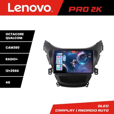 Navigatie Hyundai Elantra 2011-2013 Lenovo Kit-092 8 core QLED 2K 12+256 360 Android Waze USB Navigatie Internet Youtube Radio