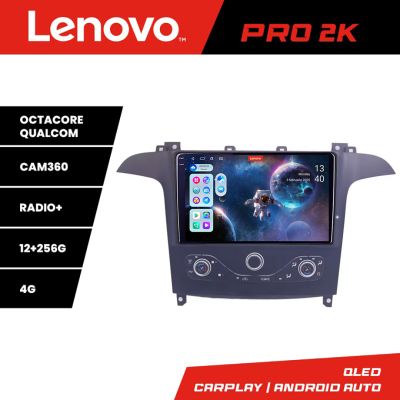 Navigatie Ford S-max 2006-2014 Lenovo Qled 2K Octa Core 12+256 360 DSP ADAS carplay android auto radio internet KIT-smax-navi+PRO-2K-9-12+256