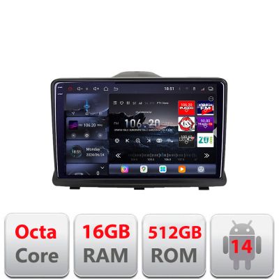 Navigatie Opel Antara 2006-2015 Edotec Kit-019 8 core QLED 2K 16+512GB 360 Android Waze USB Navigatie Internet Youtube Radio