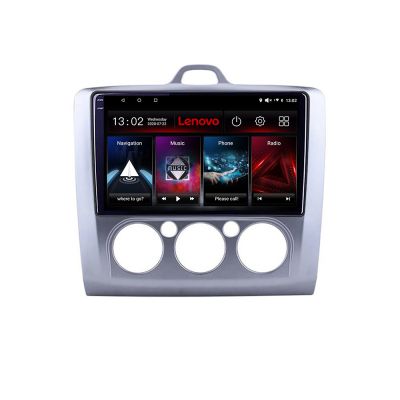 Navigatie Ford Focus 2 Manual Lenovo Kit-140-manual 8 core QLED 2K 8+256 360 Android Waze USB Navigatie Internet Youtube Radio