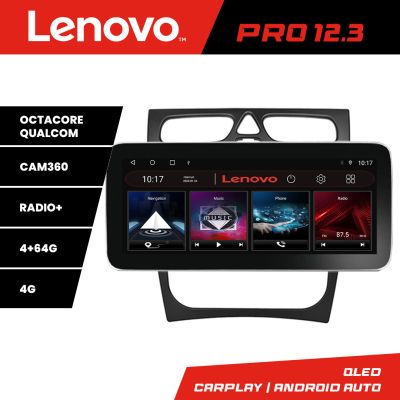 Navigatie Mercedes CLK facelift Lenovo PRO 4+64 12.3 inch qled android 4G DSP gps internet  Kit-facelift