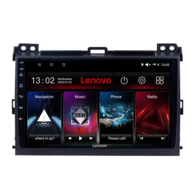 Navigatie Toyota Prado 2007- Lenovo Kit-456 8 core QLED 2K 8+256 360 Android Waze USB Navigatie Internet Youtube Radio