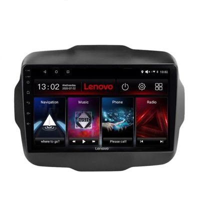 Navigatie Jeep Renegade 2015-2020 Lenovo Kit-500 8 core 6+128 GB Android Waze USB Navigatie Internet Youtube Radio