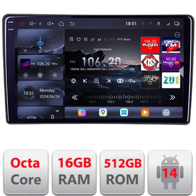 Navigatie Citroen Berlingo Opel Combo 2021- Qled 2K Octa Core 16+512GB LTE 4G DSP Wifi 5Ghz android auto carplay radio gps internet kit-berlingo2021+EDT-E810-2K