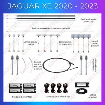 Lumini Ambientale Jaguar XE 2020-2023 set complet control telefon sau sistem original