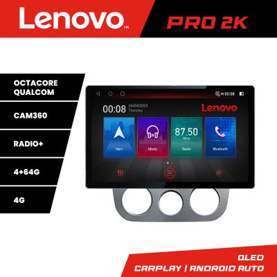 Navigatie VW Golf 5 2004-2010 clima manuala Lenovo PRO 4+64 13 inch 2K android 4G DSP gps internet  KIT-golf5-manual