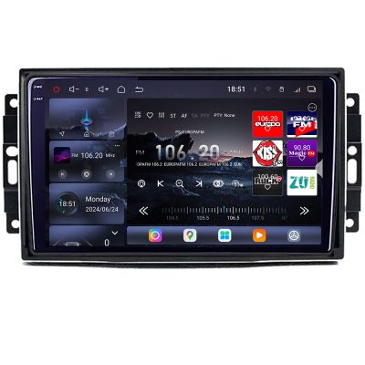 Navigatie Chrysler Jeep Edotec Kit-202 8 core QLED 2K 16+512GB 360 Android Waze USB Navigatie Internet Youtube Radio v2