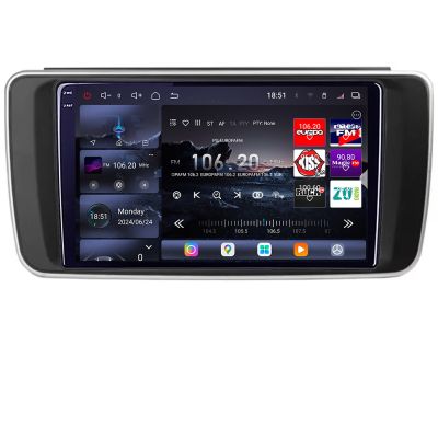 Navigatie Nissan Leaf 2018-2024 Qled 2K Octa Core 16+512GB LTE 4G DSP Wifi 5Ghz android auto carplay radio gps internet kit-leaf+EDT-E809-2K