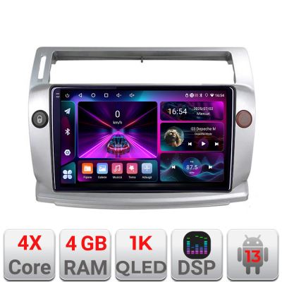 Navigatie Citroen C4 Quad Core A-088  4+64 InCell Display 1K Android Waze USB Navigatie Internet Youtube Radio