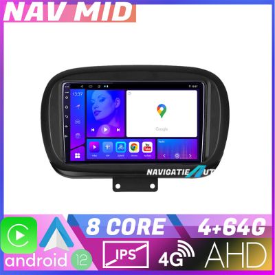 Navigatie Fiat 500 2014 KIT 539 EDOTEC-LITE Android Ecran 720P Octa Core 4 64 Carplay