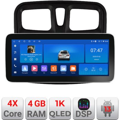 Navigatie Dacia Sandero 2012-2020 var B Edotec 4+64 12.3 inch Incell 1K android Wifi 5Ghz gps internet a