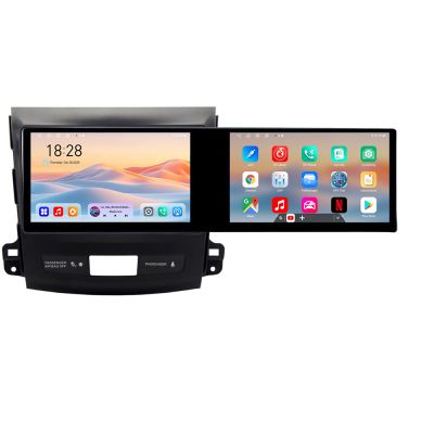 Navigatie Mitsubishi Outlander 2010 Kit-056 Edotec 2 ecrane  8 core 4+128 21.6 inch Incell android Wifi 5Ghz gps internet  Q