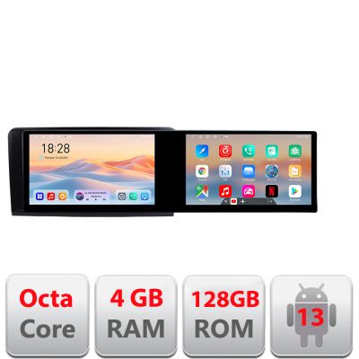 Navigatie Mercedes ML GL Kit-213 Edotec 2 ecrane  8 core 4+128 21.6 inch Incell android Wifi 5Ghz gps internet