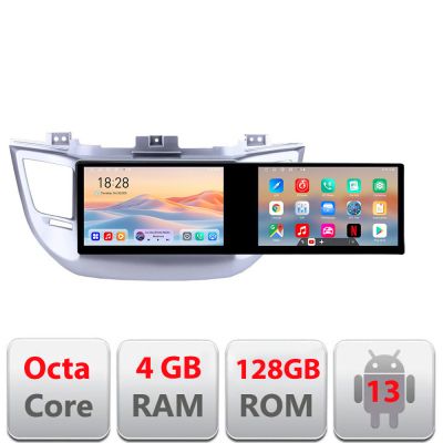 Navigatie Hyundai Tucson Kit-546 Edotec 2 ecrane  8 core 4+128 21.6 inch Incell android Wifi 5Ghz gps internet