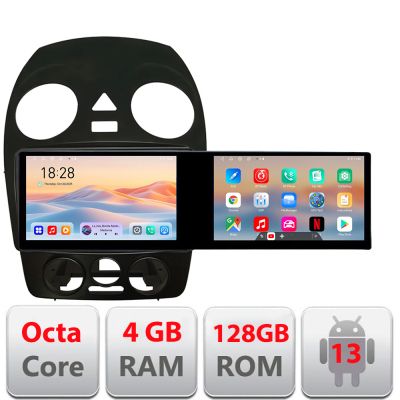 Navigatie VW Beetle 2005-2010 Edotec 2 ecrane  8 core 4+128 21.6 inch Incell android Wifi 5Ghz gps internet  KIT-beetle-old