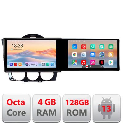 Navigatie Mazda RX8 2008-2011 Edotec 2 ecrane  8 core 4+128 21.6 inch Incell android Wifi 5Ghz gps internet