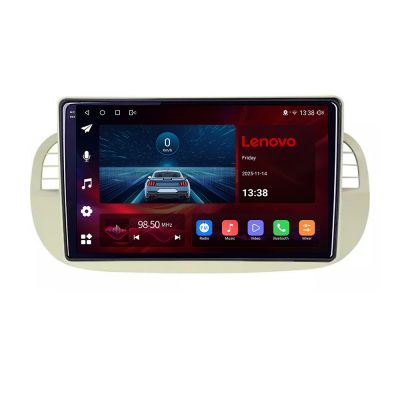 Navigatie Fiat 500 intre anii 2007-2015 Octa Core Android Radio Bluetooth GPS WIFI/4G DSP LENOVO 2K 8+128GB 360 Toslin
