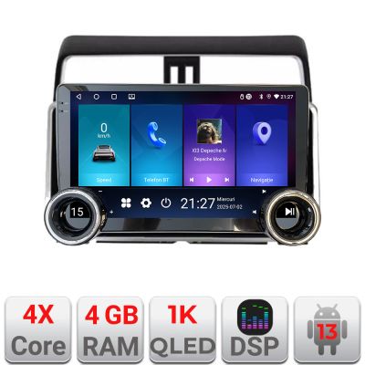 Navigatie Toyota Prado J150 2018- Kit-1065 Edotec  4+64 10.5 inch Incell 1K android Wifi 5Ghz gps internet