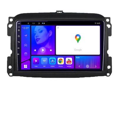 Navigatie Fiat 500 2015 2021 KIT 500new EDOTEC-LITE Android Ecran 720P Octa Core 4 64 Carplay