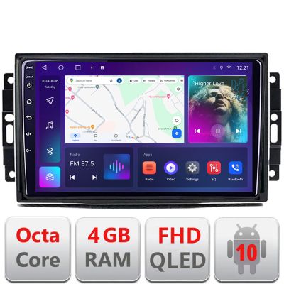 Navigatie Chrysler Jeep B-202 Android Ecran QLED octa core 4+64 carplay android auto KIT-202+EDT-E310V3 v2