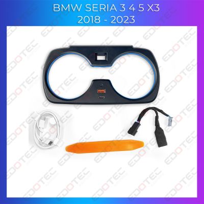 Lumini ambientale BMW Seria 3 4 5 X3 2018 - 2023 suport pahare iluminat control din telefon sau sistemul original