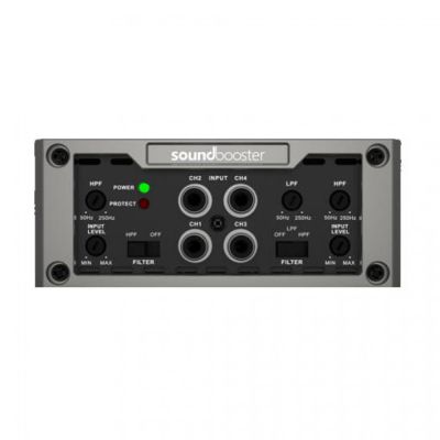 Amplificator audio auto alimentare la 12v D-BES80.4, cu 4 canale, 120W RMS, Clasa D