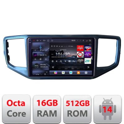 Navigatie VW Amarok 2016- platforma MIB Android Qled 2K Octa Core 16+512 LTE 4G DSP Wifi 5Ghz android auto carplay radio gps internet Kit-+EDT-E809-2K