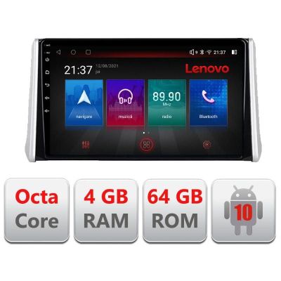 Navigatie Toyota Rav4 2018- E-RAV4 Octa Core cu Android Radio Bluetooth Internet GPS WIFI DSP 4+64GB 4G v1 RESIGILAT