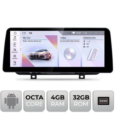 Navigatie dedicata Edotec BMW Seria 1 E87 2003-2008 masini cu ecran color CIC Android ecran 10.25" 4+32 4G BT