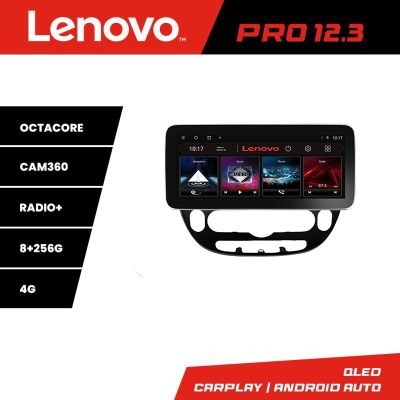 Navigatie Kia Soul 2014-2019 Lenovo PRO 8+256 12.3 inch qled android 4G DSP gps internet  Kit-soul-2014