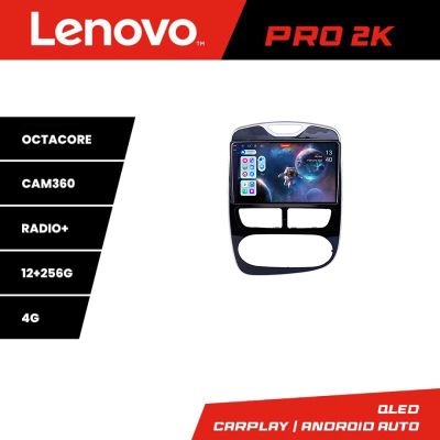 Navigatie Renault Clio 4 V1 Lenovo Kit-467 8 core QLED 2K 12+256 360 Android Waze USB Navigatie Internet Youtube Radio