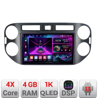 Navigatie VW Tiguan si Golf Plus 2012-2016 Android radio gps internet 4+64 InCell Display 1K Kit-489+EDT-E209-RK_